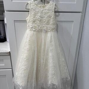 Anthropologie x Princess Daliana Jessie Beaded Floral Tulle Flower Girl Dress